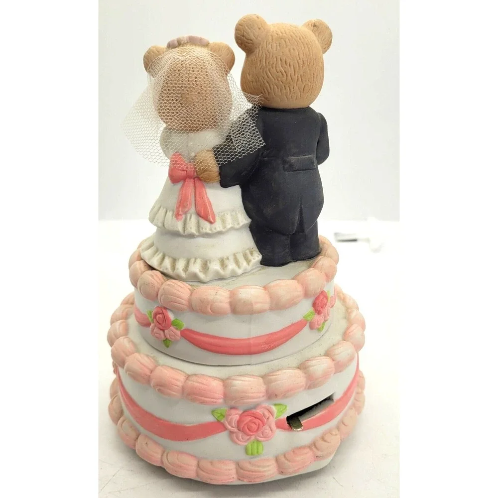 Vintage Wedding Musical Bears Cake‎ Couple 1989 The SF Music Company